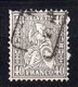 1867 Svizzera Helvetia Unificato N. 47  40 C Grigio Timbrato Used - Usati