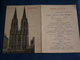 ANCIEN   KARTE  MENU  Du 04/12/1906 -  Avec Cathédrale De Cologne - Menus