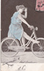 CPA Femme Sur Sa Bicyclette Vélo Cyclisme Cycliste Cycling Radsport (2 Scans) - Cyclisme