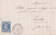 1868 - LETTRE ENTETE GRAIN & GRAINES THIBAULT A LAVAL - TIMBRE NAPOLEON III LAURÉ - CACHET CONVOYEUR RENNES A PARIS - 1863-1870 Napoleon III With Laurels