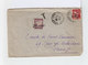 Sur Enveloppe Type Paix 50 C. Rose Rouge CAD Argentan 1935 Et Timbre Taxe 50 C. Lilas. Cachet T Taxe. (955) - 1921-1960: Période Moderne