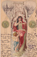 CPA  Représentation DECEMBRE - Signe Astrologique Capricorne- Fantaisie Femme + Anges - 1901 - Astrologie