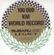 100 00 KM World Record - Subaru 4WD Legacy - Autocollant / Adesivi / Aufkleber / Stickers - Adesivi