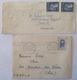 Suède Vers France - 2 Enveloppes (1949 / 1957) Avec Timbres UPU Michel 353 C Et 411 C - Autres & Non Classés