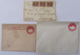 Egypte - 3 Enveloppes Dont 2 Entiers Postaux Non-circulés (vers 1900) + Une Enveloppe Timbrée (bande) Vers France 1931 - Autres & Non Classés