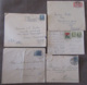 Danemark Vers France - 4 Enveloppes + 1 Carte Postale Avec Timbres YT N°37, 288, 315, 317, 335 (UPU), 1902 à 1950 - Collections