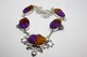 4156 - Collana Di Agata Druzy Arancione Viola  Misura 56 Cm - Collane/Catenine