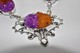 Delcampe - 4156 - Collana Di Agata Druzy Arancione Viola  Misura 56 Cm - Collane/Catenine