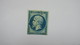 Napoleon N° 14 Ba Bleu Sur Vert Signé Brun TB Type II - 1853-1860 Napoleone III