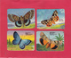 8 Chromos -découpis (2 Scans) Légèrement Gaufrés - Papillons - Animaux