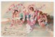 1906 New Year Date, Cherubs Beautiful Woman In Numbers, C1900s Vintage Embossed PFB #5407 Postcard - New Year