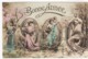1906 New Year Date, Beautiful Women In Numbers, C1900s Vintage Postcard - New Year