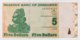 Zimbabwe 5 Dollars, P-93 (2009) - UNC - Simbabwe