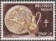 Delcampe - Belgique 1960 COB 1166. 3 épreuves Taille-douce Dont épreuve Mise En Couleurs. Dinanderie. Croisés Cheval Armure Cuivre - Christianisme