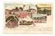 NEUMARK - UNRUHSTADT / KARGOWA, Lithographie, Präparanden-Anstalt, Ev. Kirche, Rathaus, Neuer Markt, Markt Westl. - Neumark