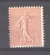 France  :  Yv  129  *                ,       N2 - 1903-60 Sower - Ligned