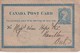 CANADA 1881    ENTIER POSTAL/GANZSACHE/POSTAL STATIONERY  CARTE DE ST.CATHARINES - 1860-1899 Règne De Victoria