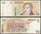 ARGENTINA - 10 Pesos ND (1998-2003) P# 348 America Banknote - Edelweiss Coins - Argentina