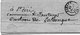 LAC De SARLAT (24) Pour CAHORS (46) 15 Avril 1856 - CAD Rond Type 15 - Taxe Double Trait 30 - 1849-1876: Période Classique
