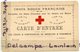 - Militaria - Croix Rouge Française, Carte D'Entrée Vierge, Association Des Dames Française, TBE,  Scans. - Documents
