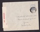 Palestine: Cover Haifa To Red Cross Switzerland, 1941, 1 Stamp, Censored, Censor Label  (minor Damage, See Scan) - Palestina