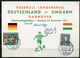 Germany Sonderkarte Fußball ,Soccer 1957 Mit Mi.Nr.256 U.TST"Hannover,"-Länderspiel Germany-Ungarn"1 Karte - Briefe U. Dokumente