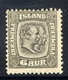 ICELAND 1907 Frederik VIII  6 Aur. Definitive ,  LHM / *.  Michel 52 - Ungebraucht