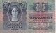 BILLETE DE HUNGRIA DE 20 KORONA DEL AÑO 1913 (BANKNOTE) - Hungría