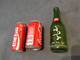 Une Bouteille 7 UP Et Deux Canettes COCA COLA - Dosen