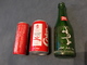 Une Bouteille 7 UP Et Deux Canettes COCA COLA - Latas