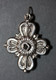 Rare Pendentif Médaille Croix Religieuse En Argent 800 Avec Vue De Stanhope XIXe - Religious Medal - Godsdienst & Esoterisme