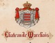 Très Rare Menu 1900 - 02 CHÂTEAU De MARCHAIS Aisne (Prince De MONACO) - Menus