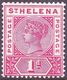 ST HELENA 1896 QV 1d Carmine SG47 MH - Saint Helena Island