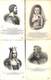 Famille - Roi & Reine Lot 4 Cartes Charles 1er Charlemagne, Louis 17 Hildegarde Pharamond (+annotations) - Familles Royales