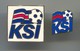 FOOTBALL / SOCCER / FUTBOL / CALCIO - KSI ICELAND FEDERATION ASSOCIATION, Enamel Pin, Badge, Abzeichen, 2 Pcs - Football