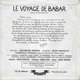 François Perier 45t. EP "le Voyage De Babar" - Enfants
