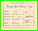 CARTES DE VISITE - BUSINESS CARD - THE FOUNTAIN CAFE, BONNERS FERRY, IDAHO - - Visitenkarten