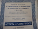 Action 5 000 Francs Au Porteur  S.A.I.S.O.F. Agriculture Industrie Du Sud Ouest De La France Saint Afrique Aveyron - Agriculture