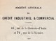 Facture 1866 / Sté Générale Crédit Industriel & Commercial / Banque / 66 Chaussée D' Antin / 75 Paris - 1800 – 1899