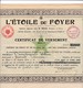 (Tapp 3) L'Etoile Du Foyer Certificat De Versement 1933 - Autres & Non Classés