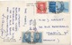 CPA BRÉSIL RIO DE JANEIRO - COPACABANA La Baie  1961 (timbres) - Copacabana