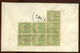 KARLOVAC 1904. Régi Ajánlott Boríték,  Turul 5 F   Hetes Tömbbel  /  KARLOVAC 1904 Vintage Registered Cov. Turul 5 F 7 B - Used Stamps