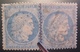 R1684/104 - CERES N°60A (x2) - VARIETE ➤ Grande Griffe Blanche Partant Du Fleuron Nord/est à 2 Stades Différents - 1871-1875 Ceres