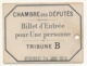 M35 - Chambre Des Députés - Billet D'entrée Nominatif 24 Janvier 1919 - Documents Historiques