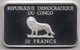 @Y@  Congo   10 Francs  2000  Millenium  Eerste Stap Naar Mars  Zilver  KM 32 - Kongo (Dem. Republik 1998)