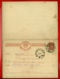 1927 RUSSIA UKRAINE STATIONERY DOUBLE CARD 3 KOP GOLD USED ODESSA TO SARATOV 846 - Covers & Documents