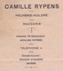 1919: Lettre De ## CAMILLE RYPENS, Meunerie – Huilerie - Maïserie, BOOM ##  à ## Mr. DUBOIS, Brasseur, AUDEGEM ## - Petits Métiers