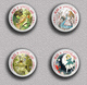 35 X Alice In Wonderland BADGE BUTTON PIN SET 2 (1inch/25mm Diameter) 35 DIFF - Pin's