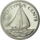 Monnaie, Bahamas, Elizabeth II, 25 Cents, 1975, Franklin Mint, U.S.A., FDC - Bahamas