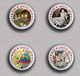 35 X Alice In Wonderland BADGE BUTTON PIN SET 5 (1inch/25mm Diameter) 35 DIFF - Pins